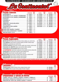 Catálogo La Continental en Castelar | Menu Delivery | 2026-02-06T00:00:00.000Z - 2026-12-31T00:00:00.000Z
