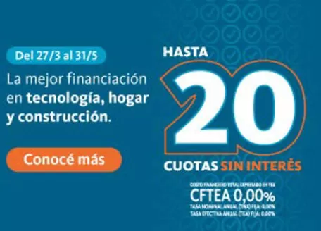 Catálogo Banco Nación en Hurlingham | Hasta 20 cuotas sin interes | 2026-04-07T00:00:00.000Z - 2026-05-31T00:00:00.000Z