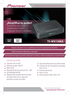 Catálogo Pioneer en Corrientes | Nuevo TS-WX130EA | 2025-02-13T00:00:00.000Z - 2025-03-31T00:00:00.000Z