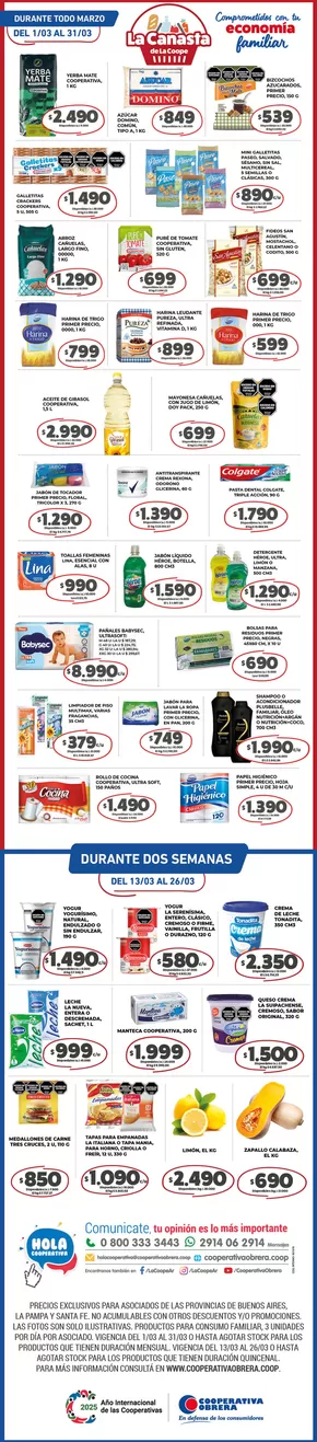 Catálogo Cooperativa Obrera en La Plata | canasta BA | 2025-03-01T00:00:00.000Z - 2025-03-31T00:00:00.000Z
