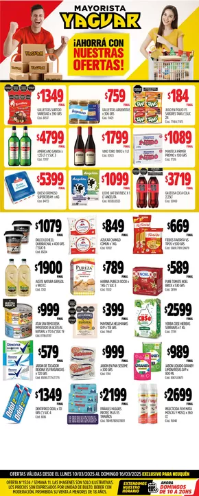 Catálogo Supermercados Yaguar en Neuquén | Ofertas principales para todos los clientes | 2025-03-17T00:00:00.000Z - 2025-03-22T00:00:00.000Z