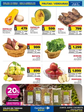 Catálogo Carrefour Maxi | OFERTAS SEMANALES FRUTAS Y VERDURAS | 2025-04-21T00:00:00.000Z - 2025-04-27T00:00:00.000Z