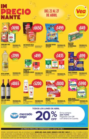 Catálogo Supermercados Vea en Lomas de Zamora | Oferta im-precio-nante | 2025-04-22T00:00:00.000Z - 2025-04-28T00:00:00.000Z