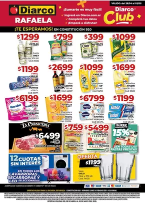 Catálogo Diarco | Diarco Ofertas Rafaela | 2025-04-28T00:00:00.000Z - 2025-05-02T00:00:00.000Z