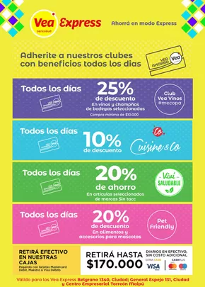 Catálogo Supermercados Vea | Beneficios Vea Express con Vea ahorro | 2025-05-16T00:00:00.000Z - 2025-06-30T00:00:00.000Z