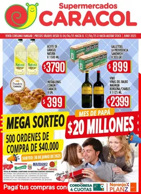 Catálogo Supermercados Caracol en Río Tercero | Catálogo Supermercados Caracol | 2025-06-04T00:00:00.000Z - 2025-06-17T00:00:00.000Z