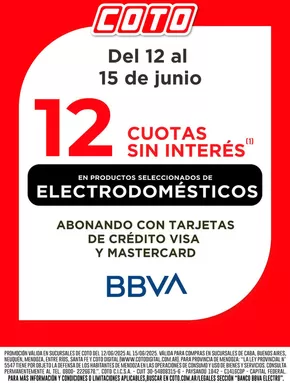 Catálogo Coto en Buenos Aires | Coto Afiche Web B B V A Electro | 2025-06-12T00:00:00.000Z - 2025-06-15T00:00:00.000Z