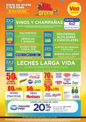 Catálogo Supermercados Vea en Rafael Obligado | Ofertas fin de semana Trelew y Puerto Madryn. | 2025-06-13T00:00:00.000Z - 2025-06-15T00:00:00.000Z