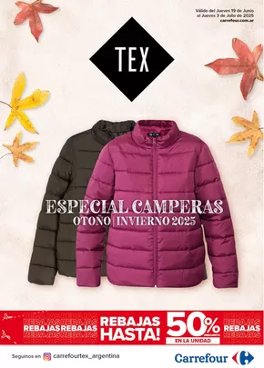 Catálogo Carrefour | Tex | Especial Camperas | 2025-06-19T00:00:00.000Z - 2025-07-04T00:00:00.000Z