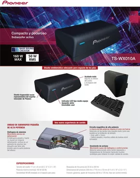Catálogo Pioneer en Mendoza | TS-TS-WX010A FICHA TECNICA | 2025-06-26T00:00:00.000Z - 2025-07-14T00:00:00.000Z
