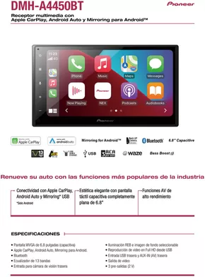 Catálogo Pioneer en Trelew | DMH-A4450BT-FICHA-TECNICA | 2025-06-26T00:00:00.000Z - 2025-07-14T00:00:00.000Z