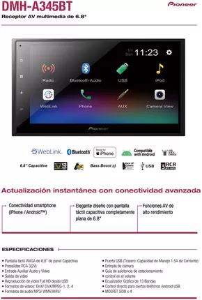 Catálogo Pioneer en Resistencia | DMH-A345BT-FICHA-TECNICA | 2025-06-26T00:00:00.000Z - 2025-07-14T00:00:00.000Z