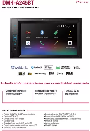 Catálogo Pioneer en Resistencia | DMH-A245BT-FICHA-TECNICA | 2025-06-26T00:00:00.000Z - 2025-07-14T00:00:00.000Z