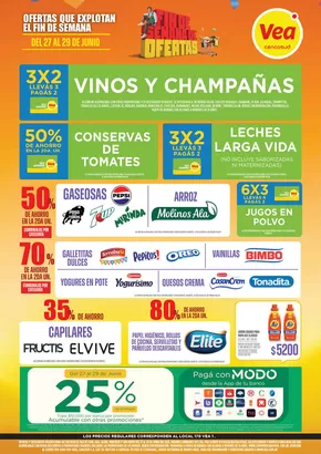 Catálogo Supermercados Vea en Moreno | Oferta fin de semana AMBA, Luján, Mercedes y San Pedro | 2025-06-27T00:00:00.000Z - 2025-06-29T00:00:00.000Z