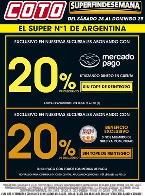 Catálogo Coto en Buenos Aires | Coto Afiche Descuento | 2025-06-28T00:00:00.000Z - 2025-06-29T00:00:00.000Z